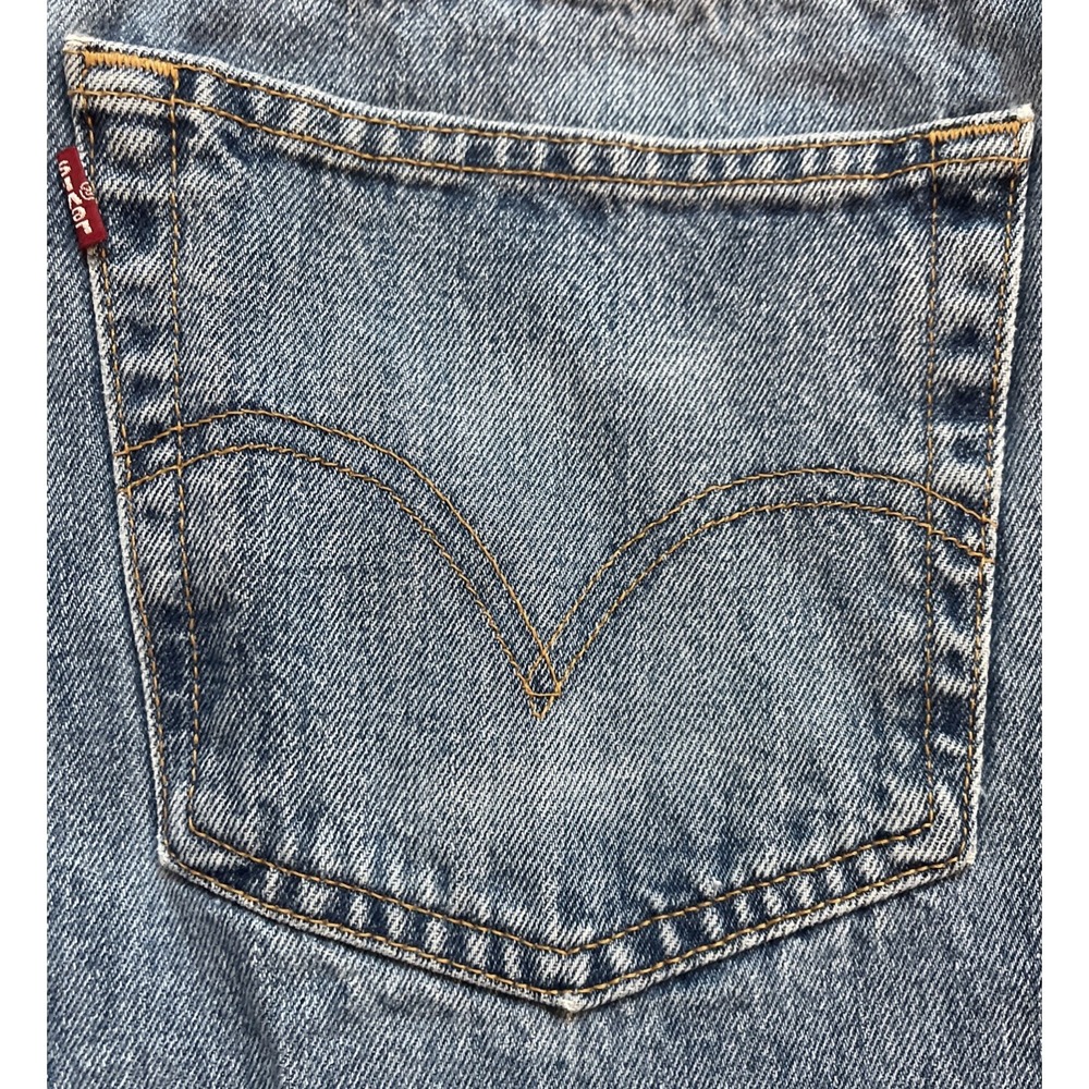 Levi's 505 Denim Jeans Men's 38x29 Regular Fit Straight Leg Med Wash Relaxed - Picture 4 of 5